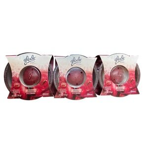 3 Glade Winter Collection Apple Cinnamon Scented Oil Candles NEW Discontinued